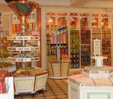 Image displaying inside The Confectionery at Disney World. This is a candy store listed on the Magic Kingdom Bucket List.