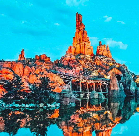 image of the big thunder mountain rollercoaster at Magic Kingdom 